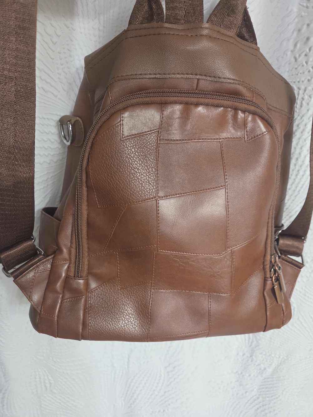 Faux Leather Anti Theft Backpack - Picture 4 of 16
